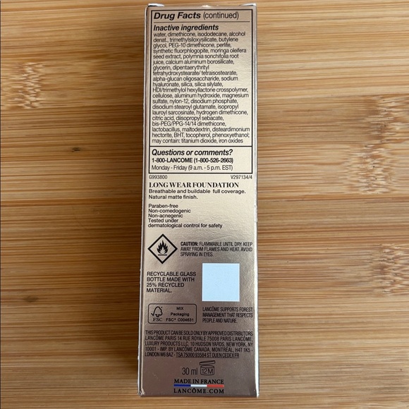 Lancôme TEINT IDOLE ULTRA WEAR FOUNDATION Breathable Natural Matte Finish 245C - Picture 8 of 12